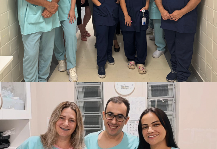Foto Amigas do Hospital doam uniformes para enfermeiros e tcnicos de enfermagem